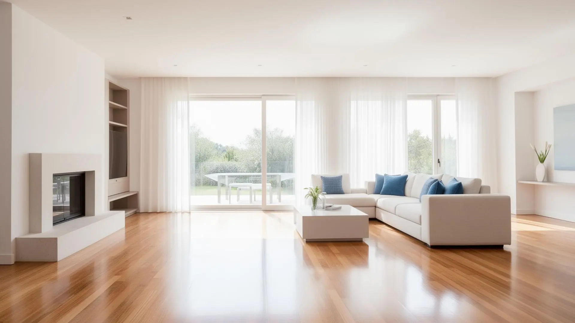 Spotless, professionally cleaned modern living room interior in Hot Springs, Arkansas